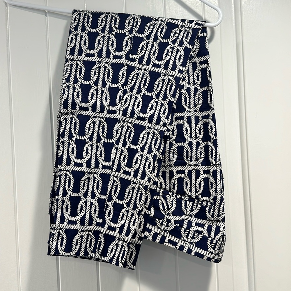 J.Crew navy rope print stretch pant